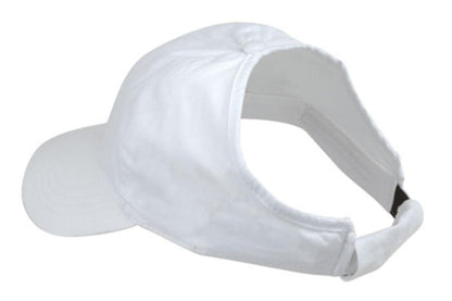100% Cotton Ponytail Visor Baseball Caps Hats Flex Elastic Closure Womens Girls-RED-