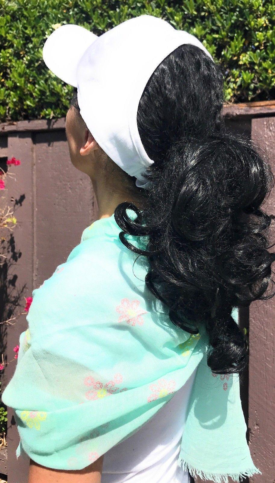 100% Cotton Ponytail Visor Baseball Caps Hats Flex Elastic Closure Womens Girls-RED-
