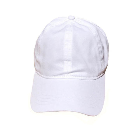 100% Cotton Ponytail Visor Baseball Caps Hats Flex Elastic Closure Womens Girls-RED-