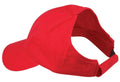 100% Cotton Ponytail Visor Baseball Caps Hats Flex Elastic Closure Womens Girls-RED-