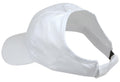 100% Cotton Ponytail Visor Baseball Caps Hats Flex Elastic Closure Womens Girls-WHITE-