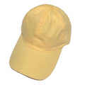 Womens Lightweight Brushed Cotton Baseball Hats Caps 6 Panel Low Crown Summer Colors-YELLOW-