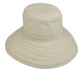 Womens Summer Sun Bucket Hats Caps Ramie Cotton Ribbon Ties Sand Salmon-SAND-