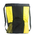 Large Big Drawstring Backpack Sack Rucksack Pack Bag Heavy Duty 14x19inch-BLACK / YELLOW-