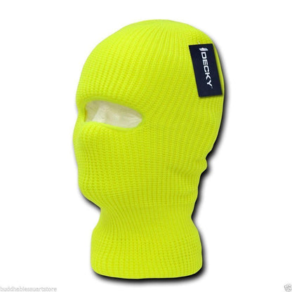 Youth Kids Girls Boys Balaclava Beanies Neon Fluorescent Ski Eye Hole Face Mask-Neon Green-