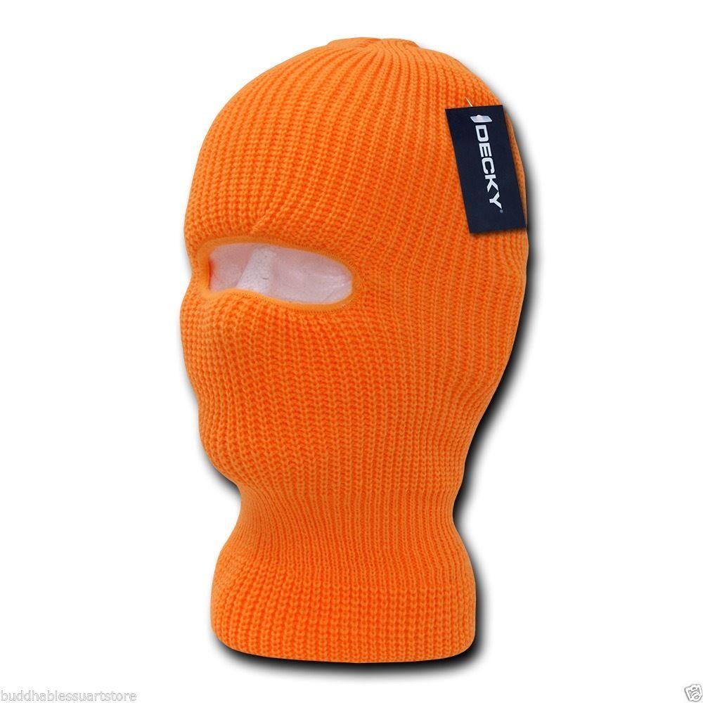 Youth Kids Girls Boys Balaclava Beanies Neon Fluorescent Ski Eye Hole Face Mask-Neon Green-