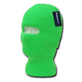 Youth Kids Girls Boys Balaclava Beanies Neon Fluorescent Ski Eye Hole Face Mask-Neon Green-