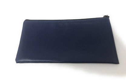 Zippered Bank Bags Deposit Carry Pouch Purse Coins Safe Money Organizer 11 X 5.5-Maroon-