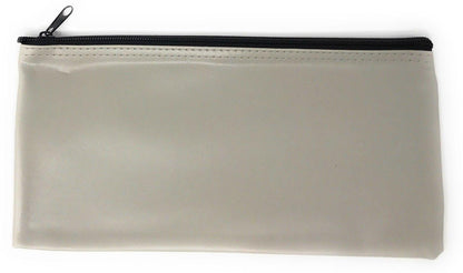 Zippered Bank Bags Deposit Carry Pouch Purse Coins Safe Money Organizer 11 X 5.5-Gray-