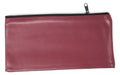 Zippered Bank Bags Deposit Carry Pouch Purse Coins Safe Money Organizer 11 X 5.5-Maroon-