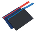 Large 12inch Bank Documents Deposit Bags Carry Pouch With Handle Zippered-Navy/Red-